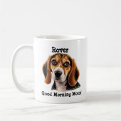 Beagle, Hundename hinzufügen, Foto ändern Kaffeetasse (Links)