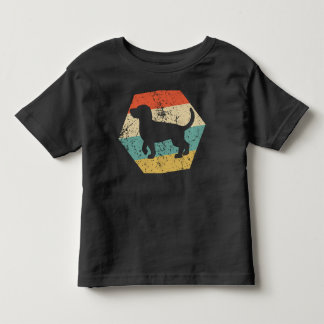 Beagle-Hunderasse Retro-Distressed-Sechseck Kleinkind T-shirt