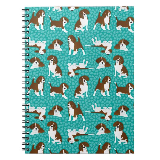 Beagle-Hunderasse - Türkis Notizblock (Vorderseite)