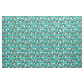 Beagle-Hunderasse - Türkis Stoff (Fat Quarter (45,7 x 55,9 cm))