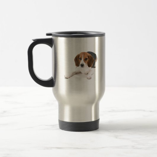Beagle-Hunderostfreie Reise-Tasse Reisebecher (Links)