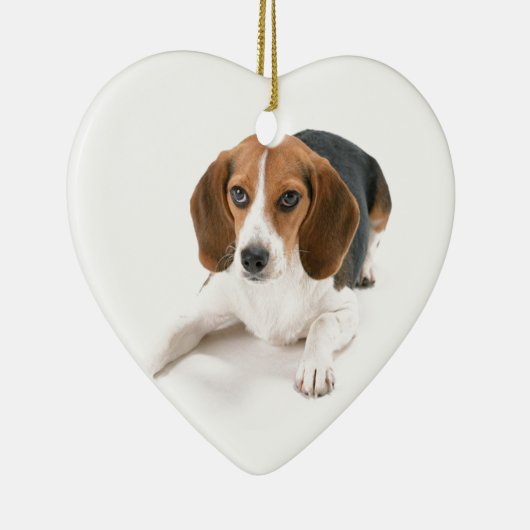 Beagle-Hundeverzierung Keramikornament (Rechts)