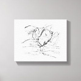 Beagle-Hundliebhaber-Illustration Leinwanddruck
