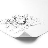 Beagle-Hundliebhaber-Illustration Poster (Ecke)
