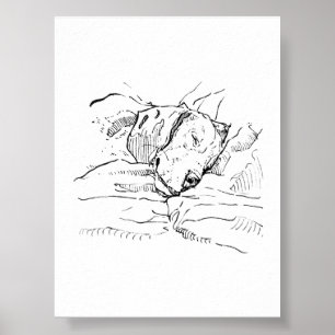 Beagle-Hundliebhaber-Illustration Poster