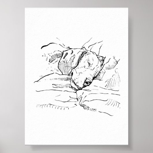 Beagle-Hundliebhaber-Illustration Poster (Vorne)