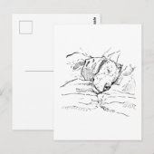 Beagle-Hundliebhaber-Illustration  Postkarte (Vorne/Hinten)