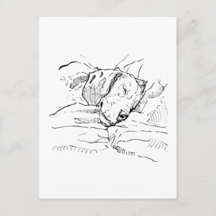 Beagle-Hundliebhaber-Illustration Postkarte