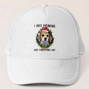 Beagle I gerade Freaking Liebe Weihnachten Weihnac Truckerkappe