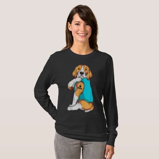 Beagle I Liebe Mama Kleidung, Hunde Mama Geschenke T-Shirt (Vorne ganz)