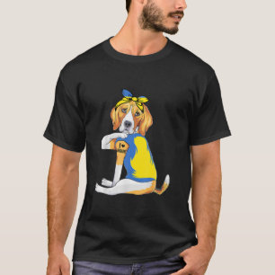 Beagle I Liebe Ukraine Flag Hund Lover Ukrainische T-Shirt