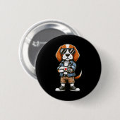 Beagle I Liebe Vater Funny Dog Tattoo Button (Vorne & Hinten)