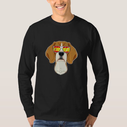 Beagle I Spain Sunglasses I Spanish Flag T-Shirt (Vorderseite)