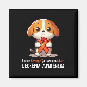 Beagle I trage Orange für jemanden, den ich liebe  Magnet
