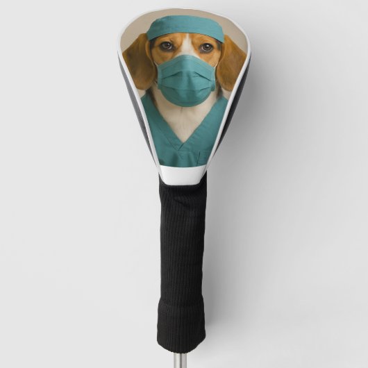 Beagle im Arztkittel Golf Headcover (Vorderseite)