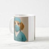 Beagle im Arztkittel Kaffeetasse (Vorderseite Links)