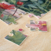 Beagle im Garten Blumengeschenk, Tierfreund Puzzle (Seite)