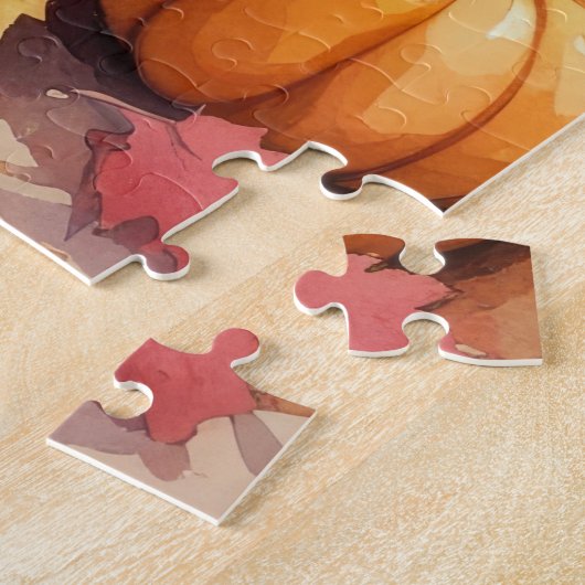 Beagle im Herbst lässt Erntedank Kunst Puzzle (Seite)