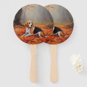 Beagle im Herbst Leaves Fall Inspiriert Fächer