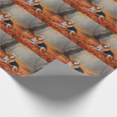Beagle im Herbst Leaves Fall Inspiriert Geschenkpapier (Ecke)