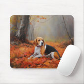 Beagle im Herbst Leaves Fall Inspiriert Mousepad (Mit Mouse)