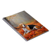 Beagle im Herbst Leaves Fall Inspiriert Notizblock (Rechte Seite)