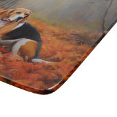 Beagle im Herbst Leaves Fall Inspiriert Schneidebrett (Ecke)