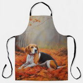 Beagle im Herbst Leaves Fall Inspiriert Schürze (Vorderseite)