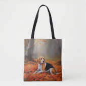 Beagle im Herbst Leaves Fall Inspiriert Tasche (Vorderseite)