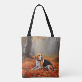 Beagle im Herbst Leaves Fall Inspiriert Tasche (Rückseite)