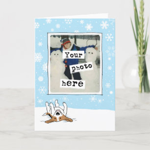 Beagle im Snow Holiday Foto Vorlage Hund Lover