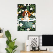 Beagle In Bathtub Poster, Funny Dog Poster, Beagle Poster (Heimbüro)