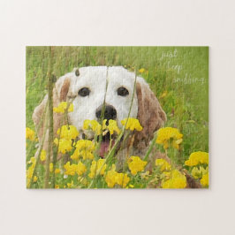 Beagle in Blume behalte nur, Ermutigung zu erstick Puzzle