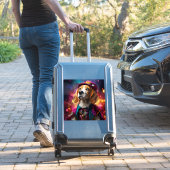 Beagle in einem rosa Hut Aufkleber (Koffer Insitu)