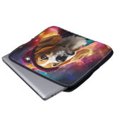 Beagle in einem rosa Hut Laptopschutzhülle (Vorne Knopf)