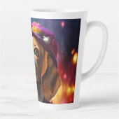 Beagle in einem rosa Hut Milchtasse (Rechts)