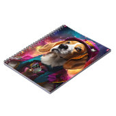 Beagle in einem rosa Hut Notizblock (Linke Seite)