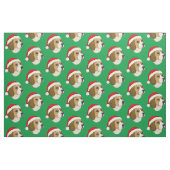 Beagle in einem Weihnachtshut Stoff (Fat Quarter (45,7 x 55,9 cm))