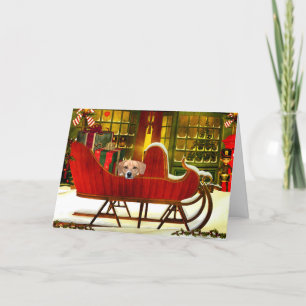 Beagle in einer Weihnachtsschlinge Feiertagskarte