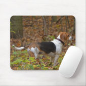 Beagle in Holz Mousepad (Mit Mouse)
