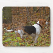 Beagle in Holz Mousepad (Vorne)