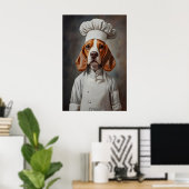 Beagle in Kochmütze Poster, Haustierposter, Beagle Poster (Heimbüro)