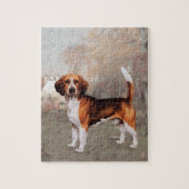 Beagle in Ländereinstellungen Puzzle (Vertikal)