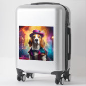 Beagle in lebendiger Kostüm Aufkleber (Koffer)