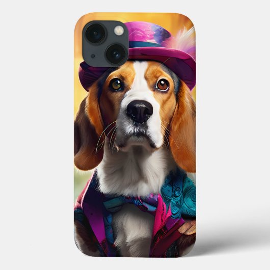 Beagle in lebendiger Kostüm Case-Mate iPhone Hülle (Rückseite)