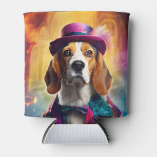 Beagle in lebendiger Kostüm Dosenkühler