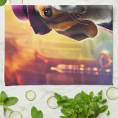 Beagle in lebendiger Kostüm Geschirrtuch (Gefaltet)