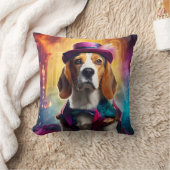 Beagle in lebendiger Kostüm Kissen (Decke)