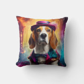 Beagle in lebendiger Kostüm Kissen (Vorderseite)