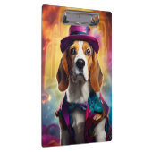 Beagle in lebendiger Kostüm Klemmbrett (Rechts)